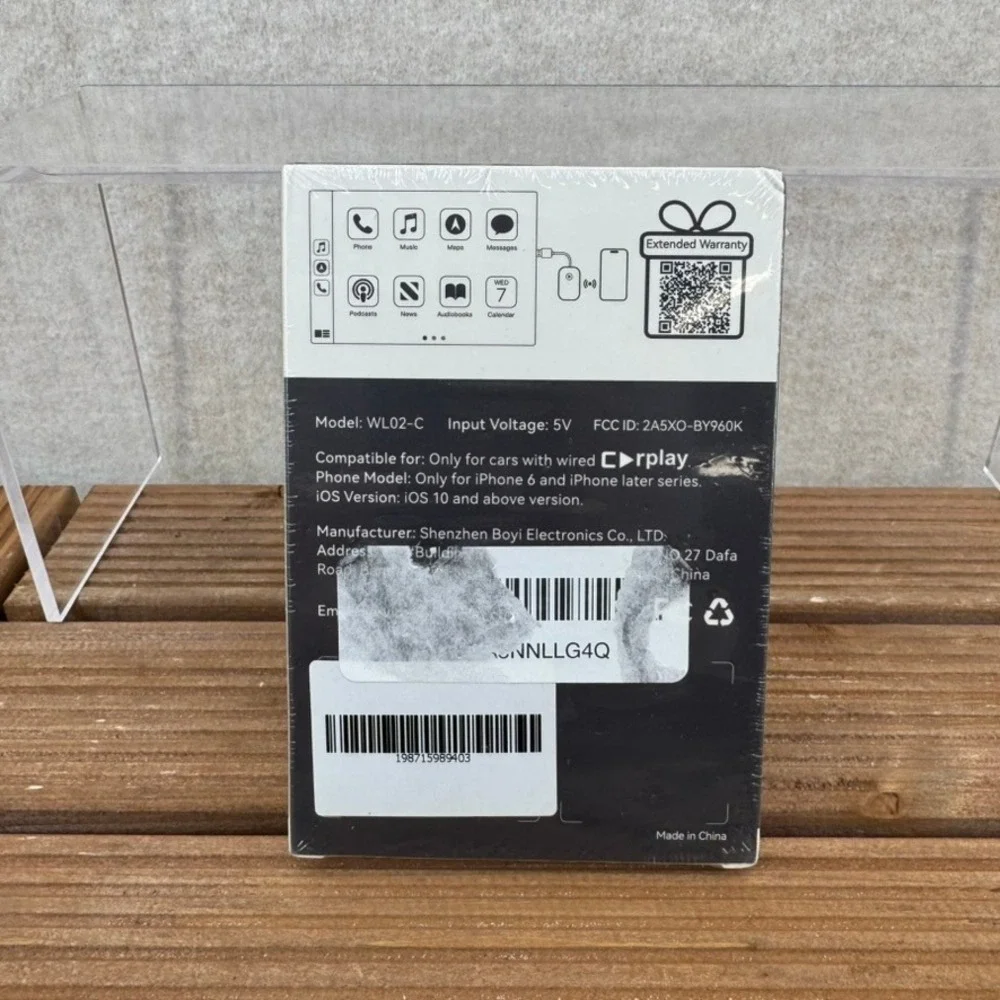 Carplay Wireless Adapter WL02 C for Wired Carplay iPhone 6 and Later